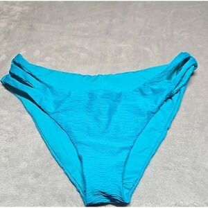 Becca by Rebecca Virtue Presley Tab Side Hipster Large Bikini Bottom Gulf Color